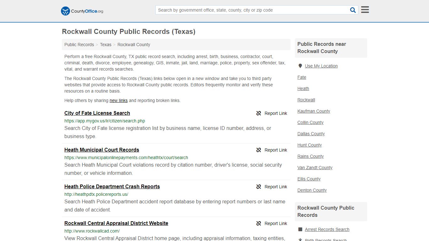 Public Records - Rockwall County, TX (Business, Criminal ...